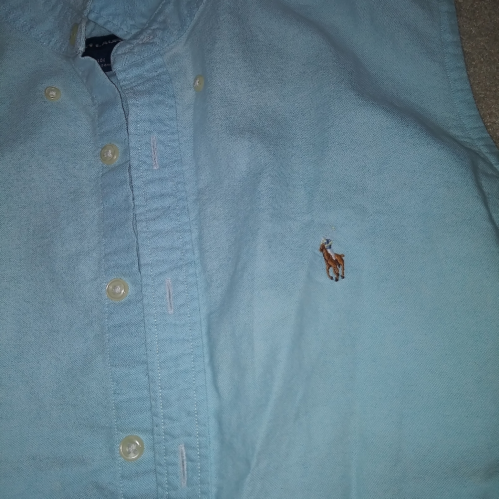 Blue Polo Sleeveless button down